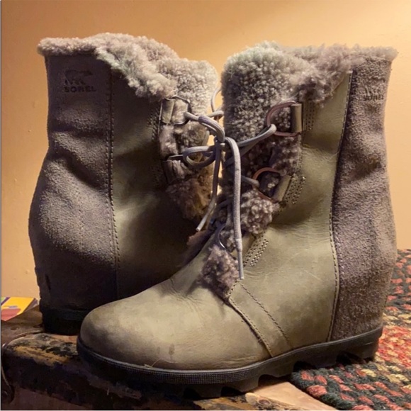 Sorel Joan of Artic wedge boots 8.5 REPAIRED see description. - Picture 6 of 14